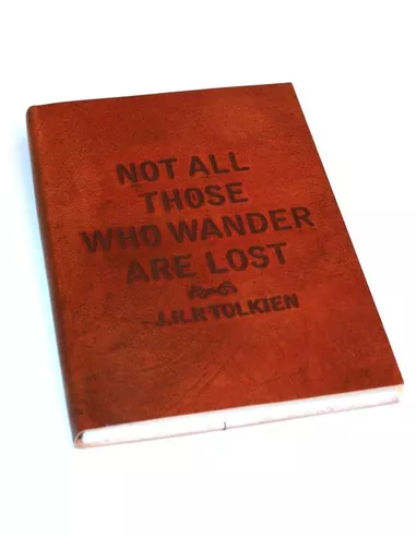 Leather Notebook with Tolkien Quote