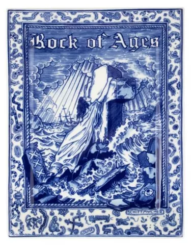 Applique - Rock of Ages (Schiffmacher Royal Blue Tattoo)