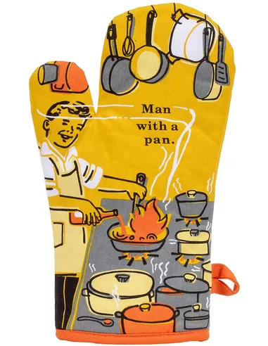 Oven Mitt - Man With A Pan